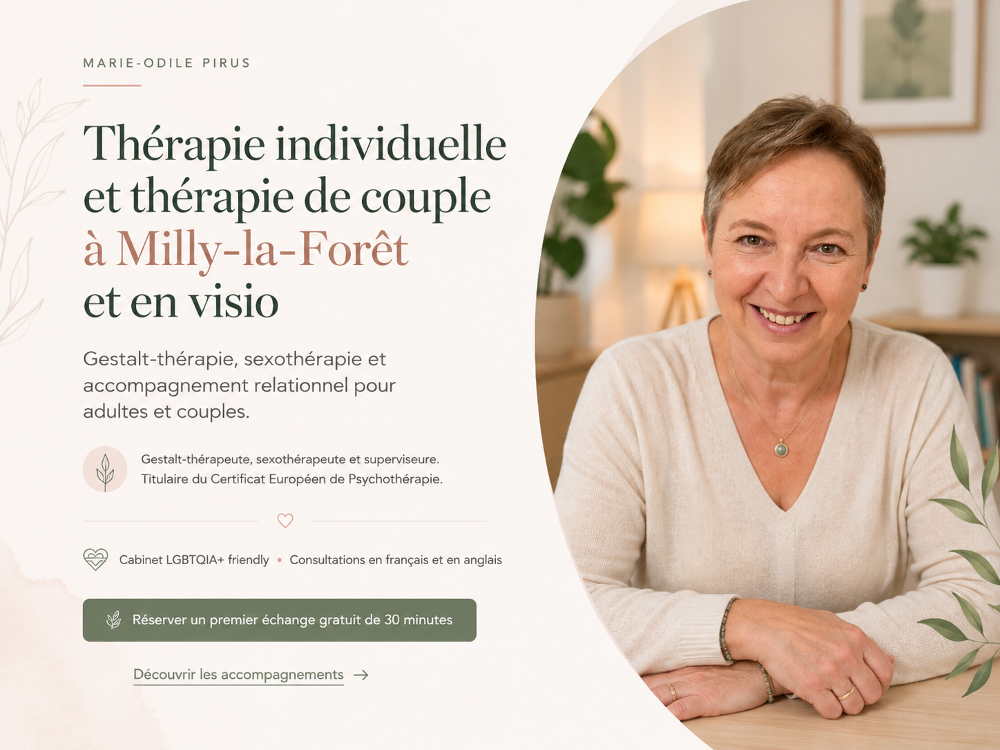 Psychotherapeute Gestalt-therapie à Milly la Foret